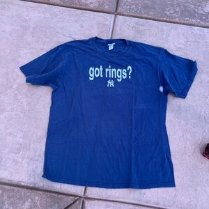 Y2k 2005 Lee Got Rings? New York Yankees T-Shirt